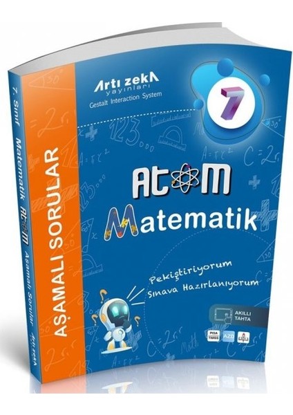 Artı Zeka Yayınları 7. Sınıf Matematik Atom Beceri Temelli Aşamalı Sorular