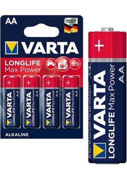 Longlife Max Power AA Alkalin Kalem Pil 4'Lü