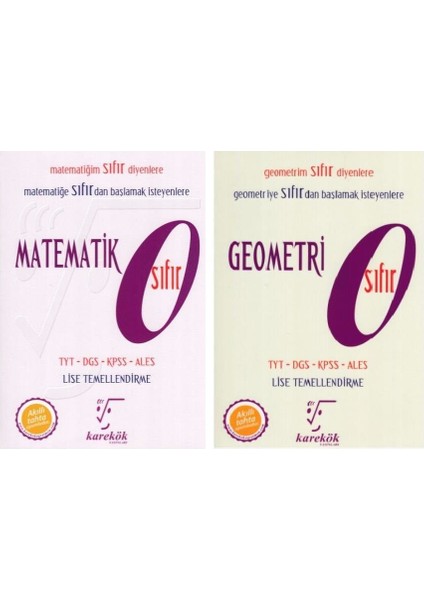 Sıfır Matematik Geometri Seti 2 Kitap