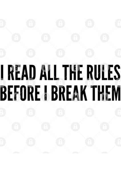 Rebel - I Read All The Rules Before I Break Them - Funny Joke Statement Humor Slogan Kupa Bardak