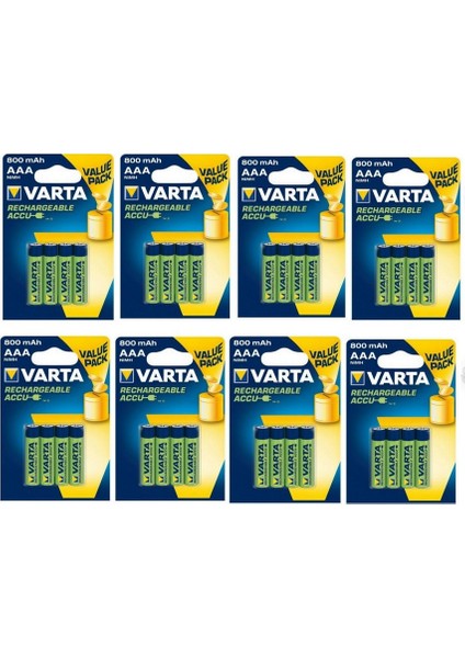 800 Mah Aaa Şarj Edilebilir Pil 32 Adet