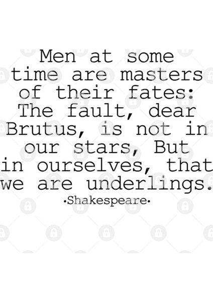 The Fault, Dear Brutus, İs Not İn Our Stars, But İn Ourselves... - Shakespeare Kupa Bardak