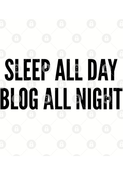 Cute Blogger Humor - Sleep All Day Blog All Night - Funny Slogan Cute Statement Kupa Bardak