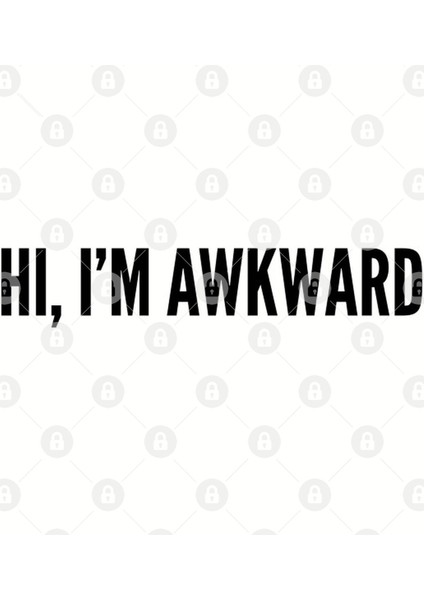 Cute - Hi I'M Awkward - Funny Joke Statement Humor Slogan Kupa Bardak