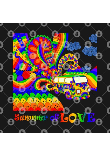 Summer Of Love Rainbow Bus Kupa Bardak