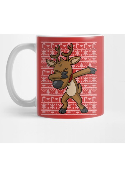 Dabbing Reindeer Ugly Christmas Sweater Kupa Bardak