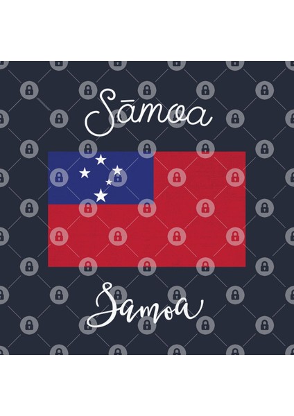 Samoa Flag Kupa Bardak