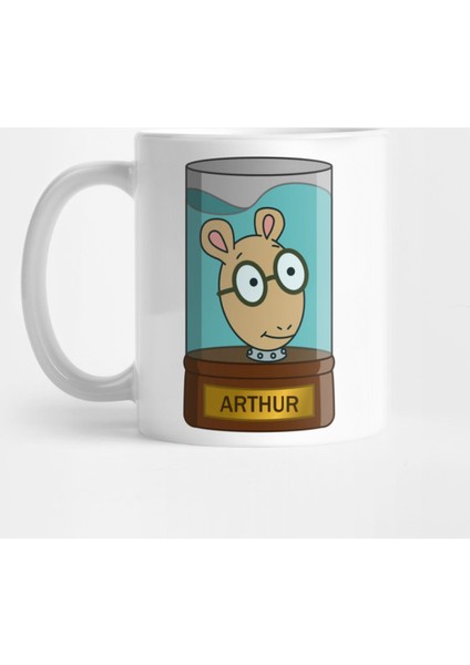 Arthur Head İn A Jar - Arthur/Futurama Mashup Kupa Bardak
