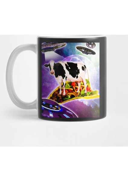 Cow Riding Taco In Space With Ufo Kupa Bardak