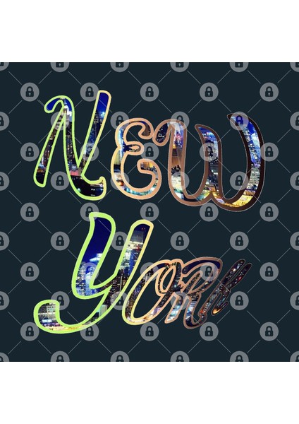 New York Print Kupa Bardak