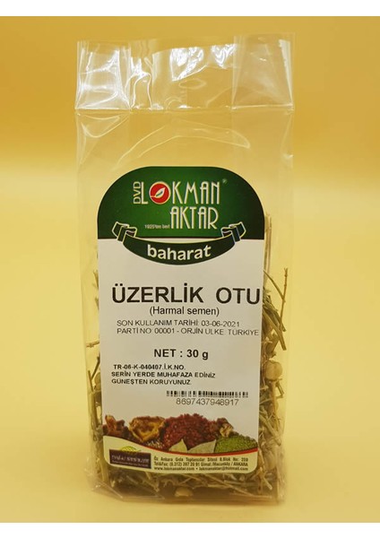 Üzerlik Otu 30 gr