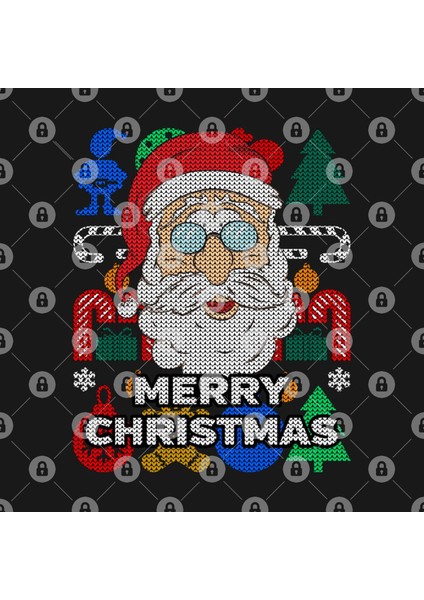Santa Claus Merry Christmas Ugly Sweater Style Kupa Bardak