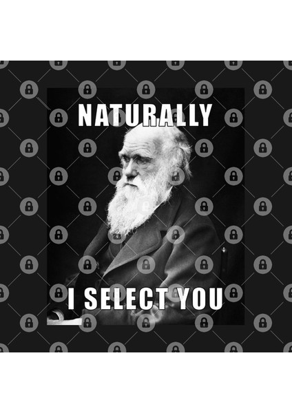 Naturally I Select You Funny Charles Darwin Gift Idea Kupa Bardak