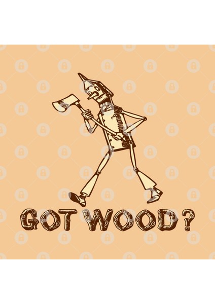 Got Wood Tin Man Axe Kupa Bardak
