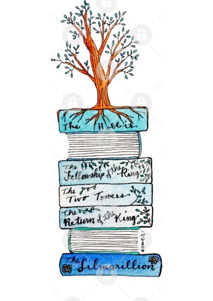 J.R.R. Tolkien Book Stack Kupa Bardak