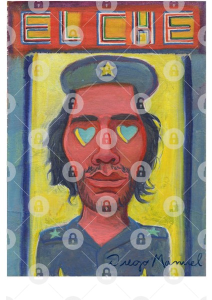 El Che With Hearts Kupa Bardak