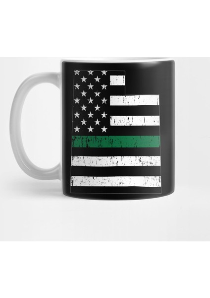 Utah Thin Green Line Military And Border Patrol Kupa Bardak