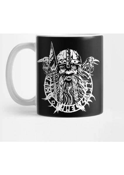 Odin Featuring Huginn And Muninn Kupa Bardak