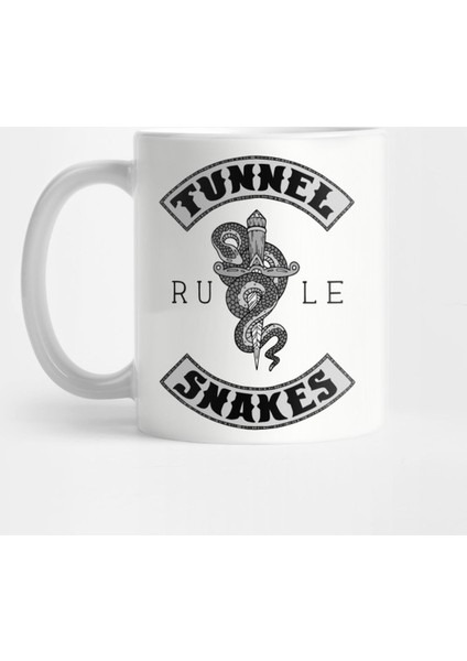 Tunnel Snakes Rule - Biker Jacket Design Kupa Bardak