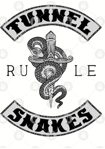 Tunnel Snakes Rule - Biker Jacket Design Kupa Bardak