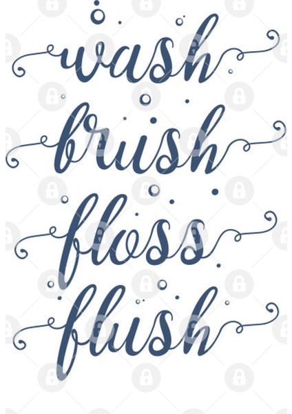 Wash Brush Floss Flush Kupa Bardak