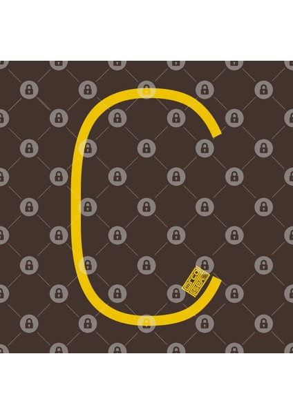 Letter C Simple Thin Clean Minimalist Line Initial Kupa Bardak