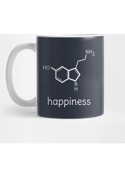 Funny Happiness Serotonin Molecule Chemistry Kupa Bardak