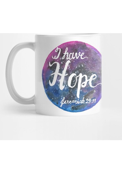Hand Painted Watercolor Jeremiah 29:11 Kupa Bardak