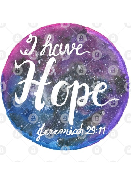 Hand Painted Watercolor Jeremiah 29:11 Kupa Bardak