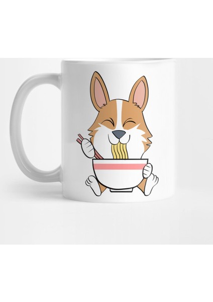 Funny Corgi Kawaii Ramen Kupa Bardak