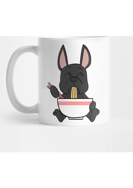 Funny French Bulldog Kawaii Ramen Kupa Bardak