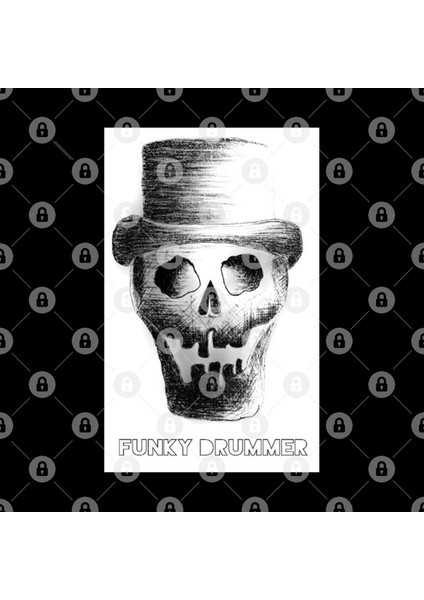 Funky Skull With Hat Kupa Bardak