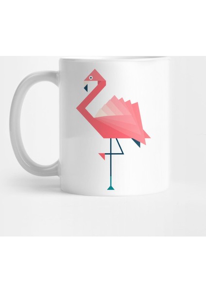 Pink Flamingo Origami Kupa Bardak