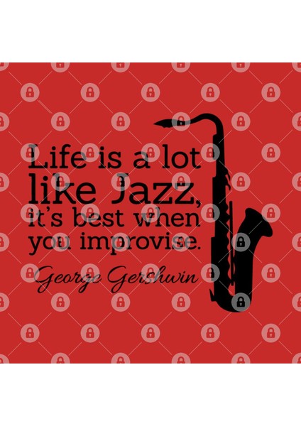 Life Like Jazz - Gershwin Quote Kupa Bardak