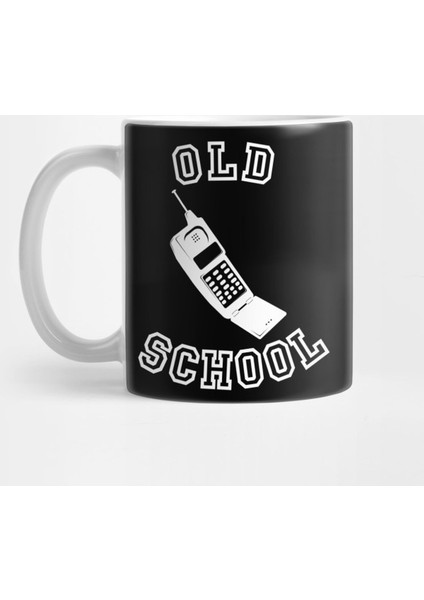 Old School Cell Phone İn White Kupa Bardak