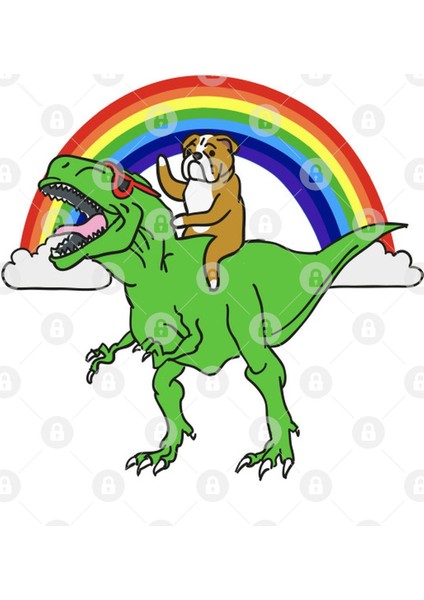 English Bulldog T Rex Dinosaur Kupa Bardak