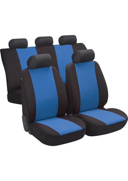 Connect Oto Koltuk Kılıfı Arka 2+1 Koltuk Modeli Siyah Mavi