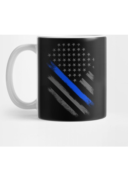 Thin Blue Line Flag Tactical Kupa Bardak