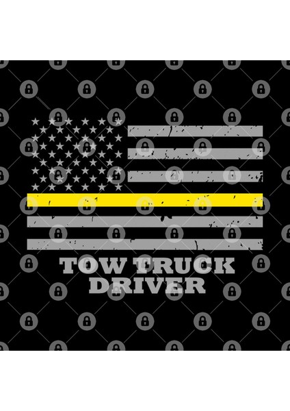 Tow Truck Driver Thin Yellow Line Flag Kupa Bardak