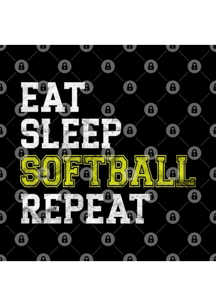 Eat Sleep Softball Repeat' Sport Softball Kupa Bardak