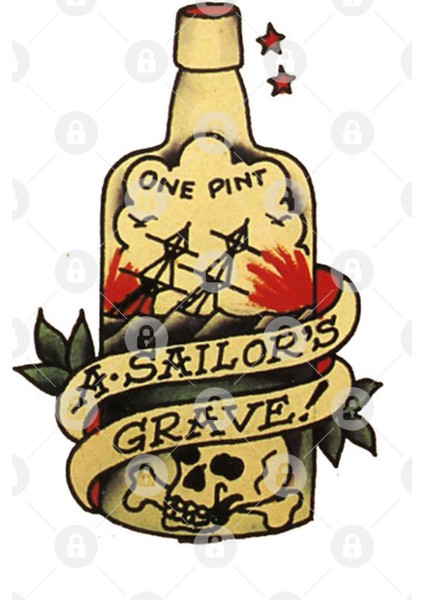 One Pint Sailor Tattoo Kupa Bardak