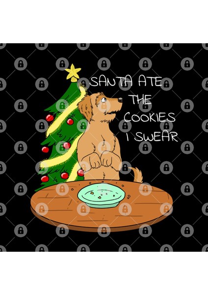 Funny Goldendoodle Santa Ate The Cookies Christmas Kupa Bardak