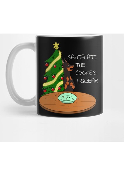 Funny Miniature Pinscher Santa Ate The Cookies Christmas Kupa Bardak