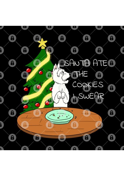 Funny Westie Santa Ate The Cookies Christmas Kupa Bardak