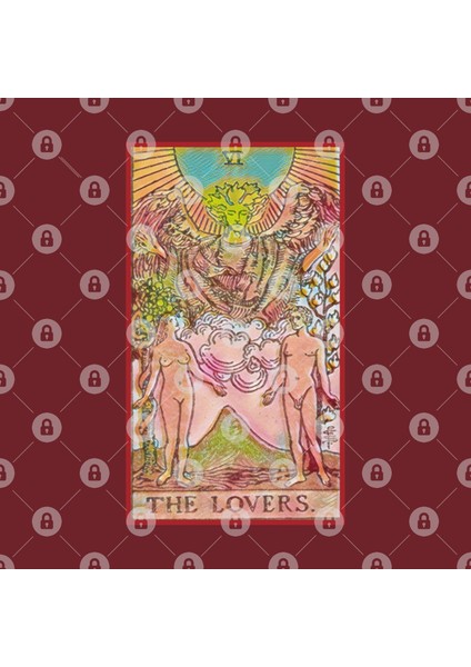 Tarot Card The Lovers Major Arcana Kupa Bardak