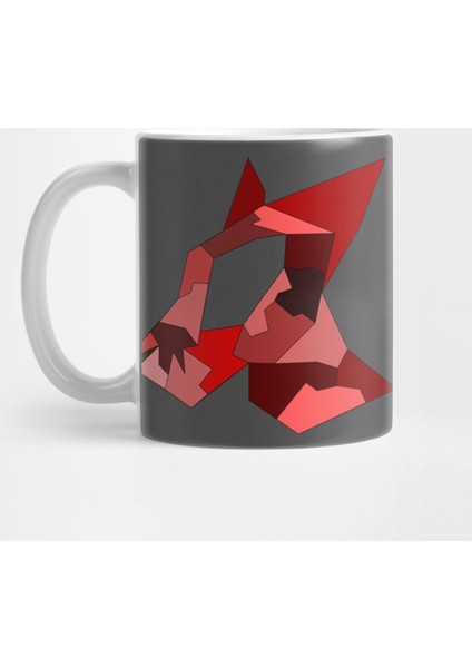 Origami Wolf Head Kupa Bardak