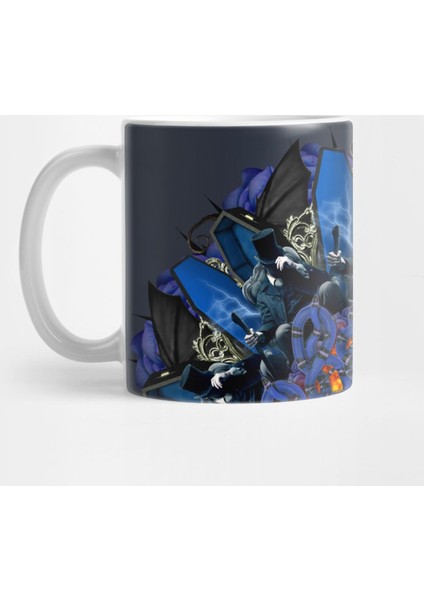 Vampire Dark Blue Mandala Kupa Bardak