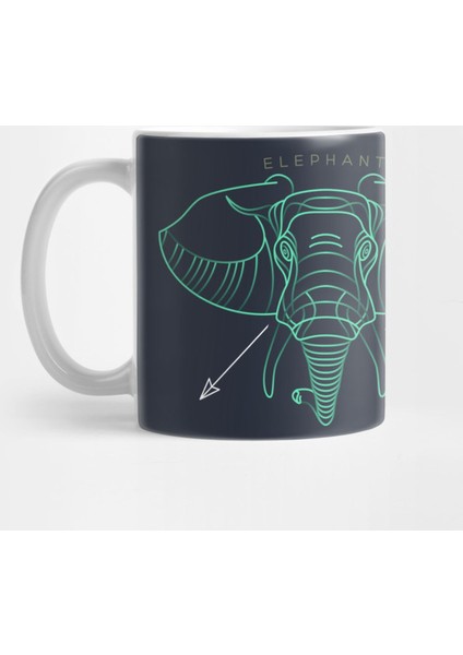 Elephant Thin Line Drawing Kupa Bardak