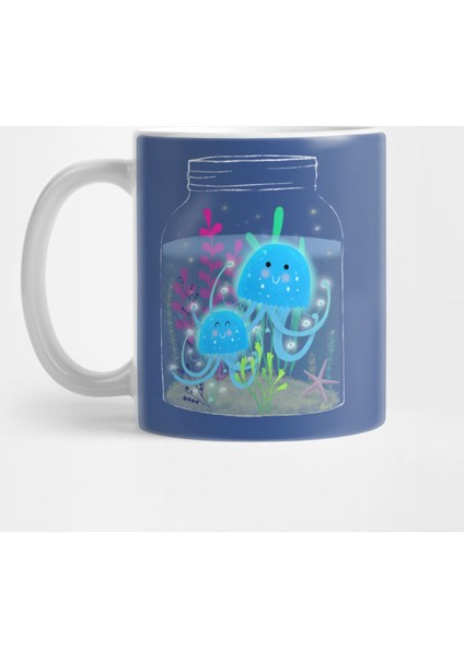 Vacation Memories With Jellyfish In A Jar Kupa Bardak