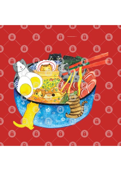 Cat Ramen Kupa Bardak